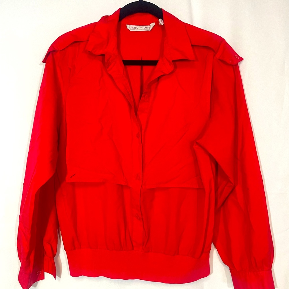 Laura and Jayne Women’s Red Members only style Blouse size 14